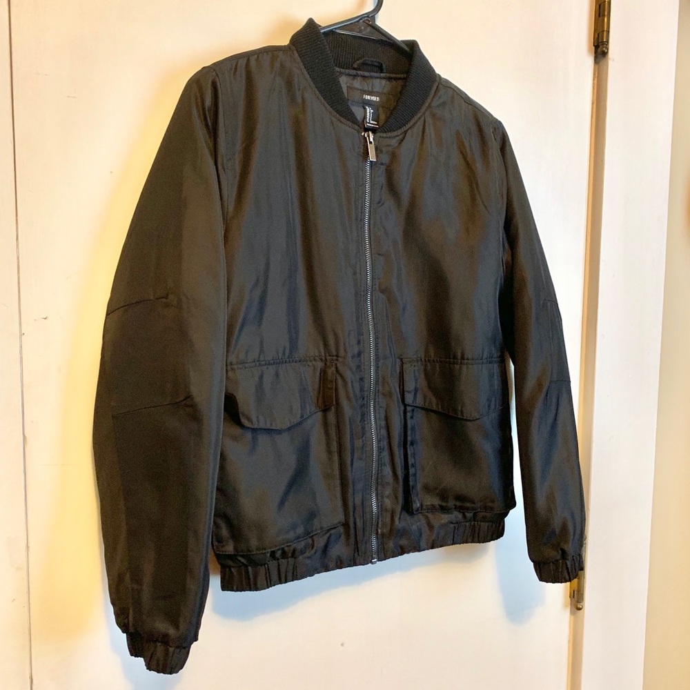 Black Bomber Jacket - Picture 3 of 5